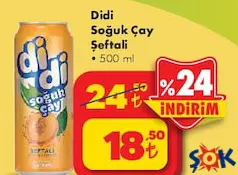 DİDİ SOĞUK ÇAY ŞEFTALİ 500 ML